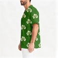 thumbnail image 4 of Fgvctg St. Patrick's Day Scrub Tops Men Holiday Short Sleeve Cute Shamrock Clover Printed Scrubs Tops Plus Size V Neck Work Shirt Scrub Workwear Nurse Uniform Medical T Shirts with Pockets Cyan M, 4 of 6