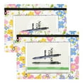 thumbnail image 2 of Colorful Flowers 3-Ring Binder Pouches A4 Size Zipper Pocket File Storage 2 Packs, 2 of 6