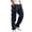 30#Navy, variant on Men's Heavyweight Cargo Sweatpants Fleece Joggers with Pockets Elastic Waist Casual Athletic Lounge Pants Wine M