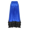 thumbnail image 6 of inlzdz Women Spanish Flamenco Dance Skirt Ruffle Trim Irregular Hem Big Swing Skirts for Tango Salsa Royal Blue XXL, 6 of 7