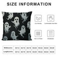 thumbnail image 5 of Autua Happy Halloween Pillowcase, Halloween White Ghost Decoration Throw Pillow Cover Holiday Farmhouse Outdoor Black Pillowcase Sofa Home Decor 22x22in, 5 of 5