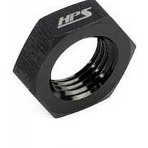 HPS AN924-3 AN Female Bulkhead Fitting Jam Nut, Aluminum, Size: AN-3, Black