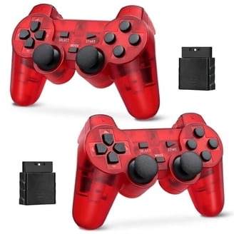 RetroFam 2 Pack PS3 Wireless Controller, Bluetooth Black