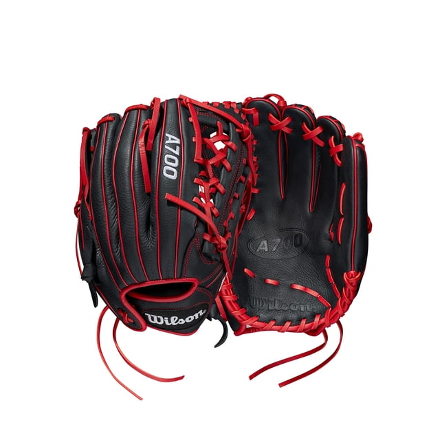 Guante de béisbol Wilson A700 12 Outfield Negro/Rojo 2022