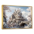 thumbnail image 2 of Designart "Frosty Castle Retreat Winter Landscape IV" Landscapes Framed Wall Art - Traditional Grey Winter Landscape Bedroom Framed Canvas Wall Art, 2 of 6