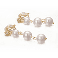 thumbnail image 4 of Yoursfs 3 Pearl Dangle Earrings for Women Gold Plated Faux Pearl Drop Earrings Fashion Jewelry for Wedding Earrings, 4 of 6