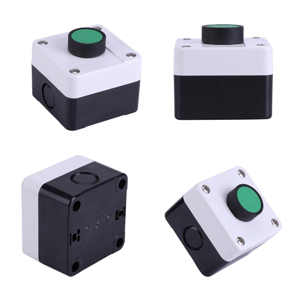 Green Button ABS Weatherproof Push Button Switch Station Box One Button Control Box for Gate Opener 