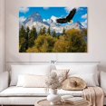 thumbnail image 2 of Elephant Stock Grand Teton Eagle Wall Art - Horizontal Canvas Wall Art - Living Room Wall Decor - Animal Canvas - Blue And Brown Decor - 51" x 34", 2 of 8