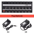 thumbnail image 2 of 8-Channel Headphone Amplifier, Portable Metal Stereo Audio Amplifier with Power Adapter, Home Audio Amplifier System, 2 of 8