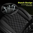 thumbnail image 6 of DIKSOAKR Car Seat Covers for Hyundai Santa Cruz 2022-2025: 5 Seats Full Set Beathable Leather Car Seat Protectors - Black, 6 of 9