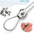 thumbnail image 3 of 12pcs M2 Cable Tie Simplex Cable Tie, 2mm Clamp, 304 Stainless Steel Cable Tie Clips, Wire Rope Hanging Sun Sails Patio Fixed, 3 of 5