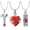 Red, variant on 3 Pack Crystal Heart Cross Cylinder Urn Necklaces for Ashes Cremation Jewelry Keepsake for Women Men Crystal Funeral Memorial Pendant Gift