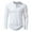 White, variant on Wiicoznt Long Sleeve Shirts for Men Loose Fit Solid Color Casual V Neck Zip Shirts Comfortable Work Out T Shirts