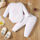 thumbnail image 4 of Odeerbi 3M-2Y Ropa de Algodón Para Niñas Juego de Canastilla Estampado de Manga Larga Cuello Redondo Body Pantalones de Chándal Largos, 4 of 9