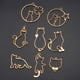 thumbnail image 1 of 8 piezas de colgantes de bisel abierto de gato, de resina con espalda abierta para manualidades de bricoje, de resina, colr, pul BLESIY joyas de bisel abierto, 1 of 8