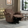 thumbnail image 4 of PAPROOS Power Lift Recliner Chair for Elderly with Vibration Massage and Lumbar Heating Electric Oversized Single Sofa with Cup Holder for Living Room, Brown, 4 of 8