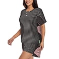 thumbnail image 2 of Fuzoiu Vinyl Records Print Women's Short-Sleeved Pajama Set,Lounge Sleepwear Set,Womens Pajama Sets 2 Piece,Button-Up Top and Shorts with Pockets-4X-Large, 2 of 7