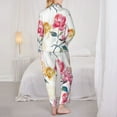 thumbnail image 5 of Disketp Pajamas Set Long Sleeve Sleepwear Womens Button Down Nightwear Pj Sets-Colorful Flowers, 5 of 9