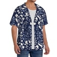 thumbnail image 4 of Xecao offers the Plant for Men's Casual Short-sleeved Shirt, a button-up collared shirt with a pocket, perfect for beach vacations and yacht travel in the X-Large size., 4 of 7