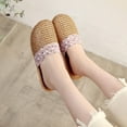 thumbnail image 3 of Women's Home Slippers Rattan Slippers Rattan Slippers Indoor Breathable Slippers Pattern Closed Toe Summer Slippers, 3 of 3