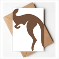 thumbnail image 1 of Australia Flavor Kangaroo Brown Outline Greeting Cards You are Invited Invitations, 1 of 3