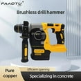 thumbnail image 5 of FAAOTU Brushless Rechargeable Rotary Hammer drill Cordless  Demolition Chipping Metal Concrete Breaker Jackhammer(no battery), 5 of 6