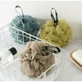 thumbnail image 3 of Esponja de ducha de baño (50 g/pieza) Bola de ducha de puf de malla, carbón de bambú natural, exfoliante corporal suave para piel sedosa, limpieza completa, 5 colores pastel $ Esponja de baño de, 3 of 4