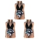 thumbnail image 1 of Wosthever Traje de baño de mujer Traje de baño acolchado Traje de baño de vacaciones Negro + Flor negra L Negro+Flor Negra L 3piezas Wosthever CBP218391, 1 of 6