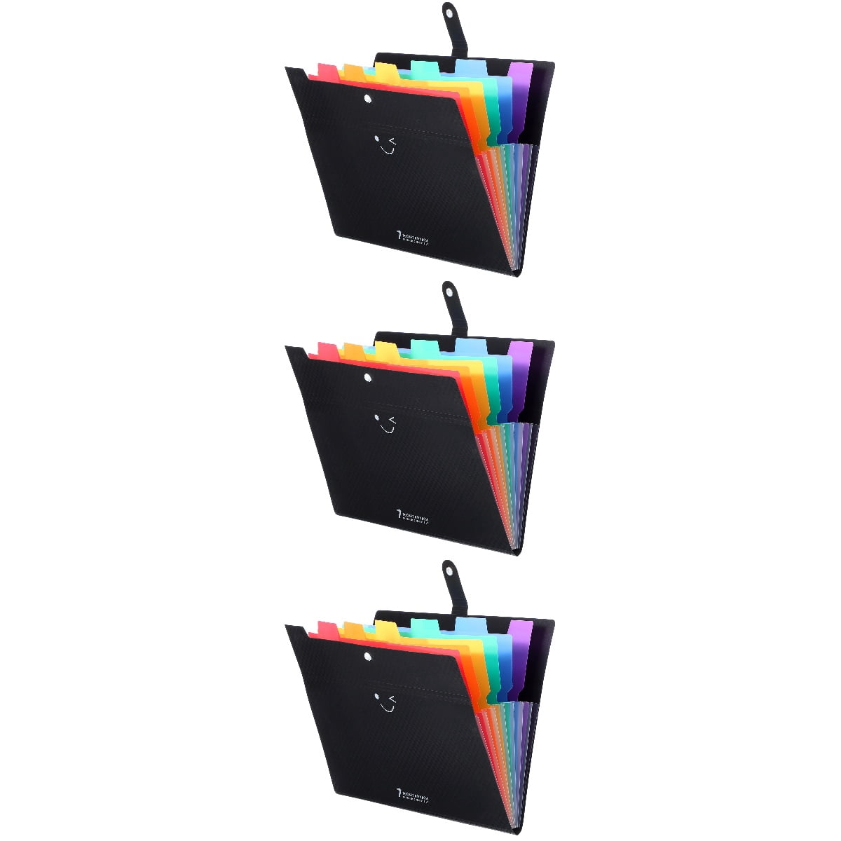 Masteelf 3pcs Expanding File Folder Heavy Duty File Folder Color File Folder File Organizer Bag Receipt Organizer