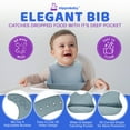 thumbnail image 3 of HippoBaby 10 Piece Silicone Baby Feeding Set with Bib, Cup, Divided Plate, Bowl, and Self-Feeding Spoons (Sky), 3 of 9