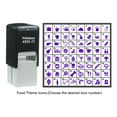 thumbnail image 4 of Printtoo Personalized Food Theme Icons Rubber Stamp Self Inking Stamper 24 mm-Blue, 4 of 7
