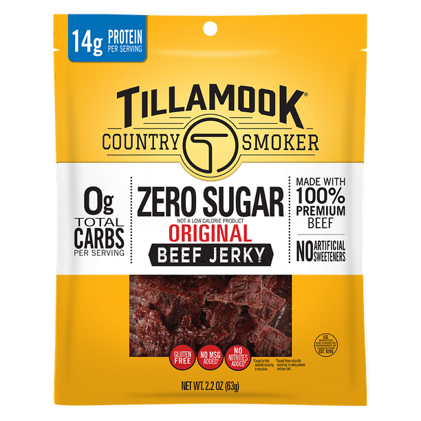 Tillamook Country Smoker Zero Sugar Original Keto Friendly Beef Jerky