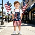 thumbnail image 5 of Tisuna 4Th Of July Girls Romper Celebrates Independence Day Theme With USA Graphic Jumpsuit For Little Girls And Boys Kids Patriotic Outfit Navy Size 10-11 Years, 5 of 6