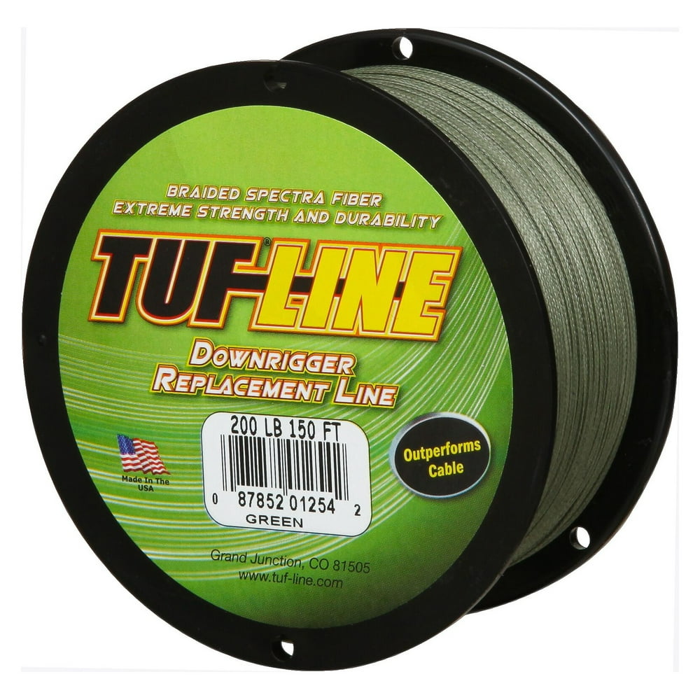 TUFLINE XP200150FTGN XP Braided Downrigger Replacement Line, 200 lb