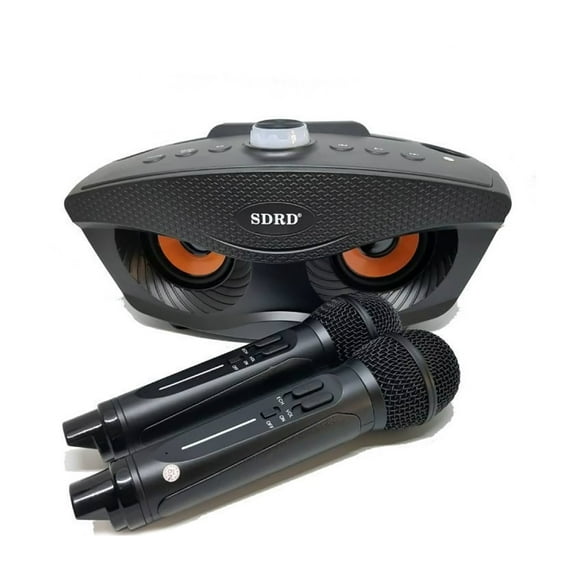 Bluetooth Family KTV Portable Speaker Smart Phone Karaoke with 2 Wireless Mic