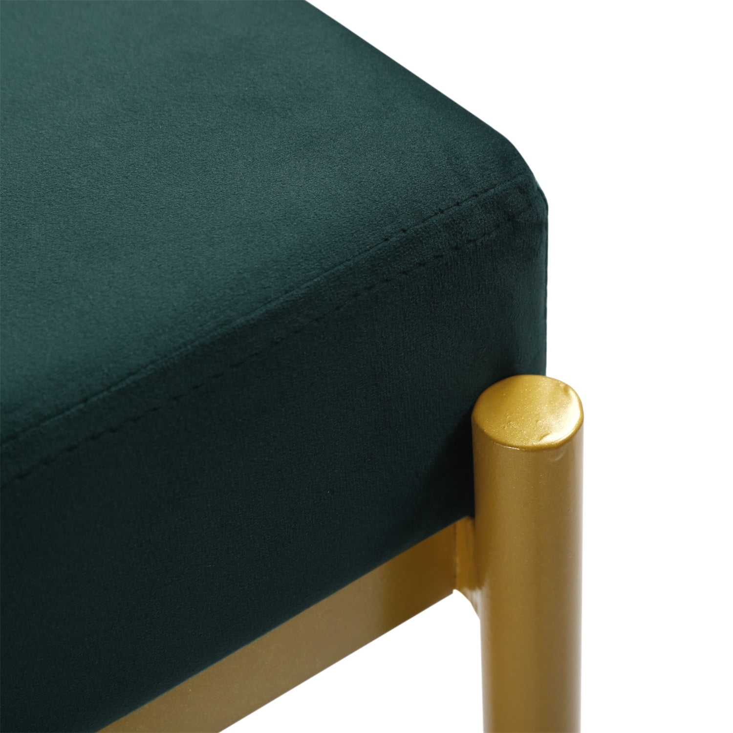 Kadyn Long Upholstered Bench, Metal Entryway Bench for Bedroom, Modern Velvet End of Bed Bench for Entryway, Dark Green Kadyn Long Upholstered Bench, Metal Entryway Bench for Bedroom, Modern Velvet End of Bed Bench for Entryway, Dark Green