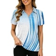thumbnail image 2 of BXJX Womens Cotton Polo Shirts, V Neck Short Sleeve Collared Sport Golf Tops Multicolor Size 2XL, 2 of 7
