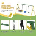 thumbnail image 4 of 3 in 1 Swing Set,Outdoor Play for Kids,Saucer Swing,Climbing Rope Swing,and Basketball Hoop, 4 of 7