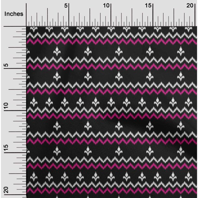 Tissu Imprimé Chevron Ikat 1 Yard 56 Inch Wide