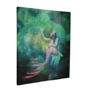 Mermaid Magic LED Lighted Watercolor Style Canvas Wall Decor