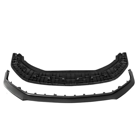 Ikon Motorsports Front Bumper Lip Valance Panel Compatible with 2024-2026 Ford Mustang 7th Gen S650 Dark Horse, Handling Package Style Unpainted Black PP Air Dam Chin Spoiler Protector Splitter