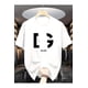 thumbnail image 1 of A 180g Cotton Men's White T-Shirt with Letter Element Pattern - Suitable for Casual and Versatile Sports, 1 of 7