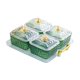 thumbnail image 2 of Plato de frutos secos Tarro de galletas con tapas Tazón de dulces decorativo multifuncional para Green 4 cuadrícula, 2 of 9