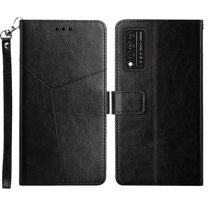 for T-Mobile REVVL V Plus 5G Wallet Case, Premium PU Leather with Wrist Strap Card Slots Shockproof Protective Magnetic Closure Flip Folio Cover Phone Case for T-Mobile REVVL V  5G - Black