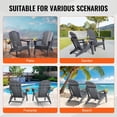 thumbnail image 6 of VEVOR Adirondack Chair Plastic, Set of 2 All-Weather Portable Folding Fire Pit Chair, Outdoor Adirondack Patio Chair with Cup Holder, with Relaxing Arm Rest Ergonomic, for Garden, Backyard - Gray, 6 of 9