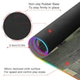 thumbnail image 4 of Gray Green Abstract Art RGB Gaming Mouse Pad Large Keyboard Mat Rubber Base 13 Light Modes, 4 of 6