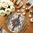 thumbnail image 2 of Brown Southwest Round 13 Inch Placemats Set of 4, Ethnic Boho Tribal Vintage Geometric HeatResistant Non Slip Place Mats for Dining Table, Wipeable Braided Kitchen Table Mats for Housewarming, 2 of 9