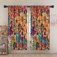 thumbnail image 5 of Blackout Kids Curtains,Pioneer Flower Floral Print Pattern Childrens Insulated Curtains Set Of 2,Bedroom Essentials,Toddler Room Decor 52"x63", 5 of 5