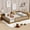 Light Espresso, variant on Twin Floor Bed, Solid Wood Multifunctional Montessori Bed Frame with Safety Guardrails, Without Door, Easy Assemble,Light Espresso