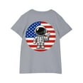 thumbnail image 4 of Kids Independence Day Graphic Tee Boys Girls American Flag Graphic T-Shirt Cute Round Neck Short Sleeve Cotton Top Gray 3-4 Years, 4 of 6